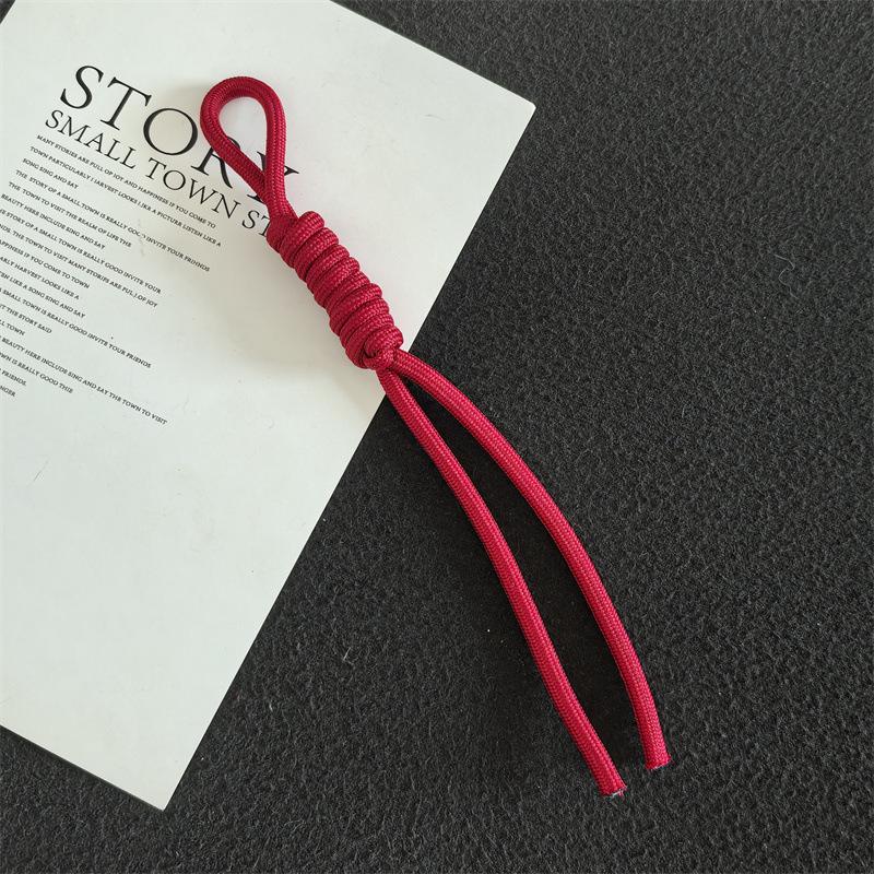 Colorful Trendy Miu Style Polyester/Nylon Braided Rope Pendant with Knotting for Bags