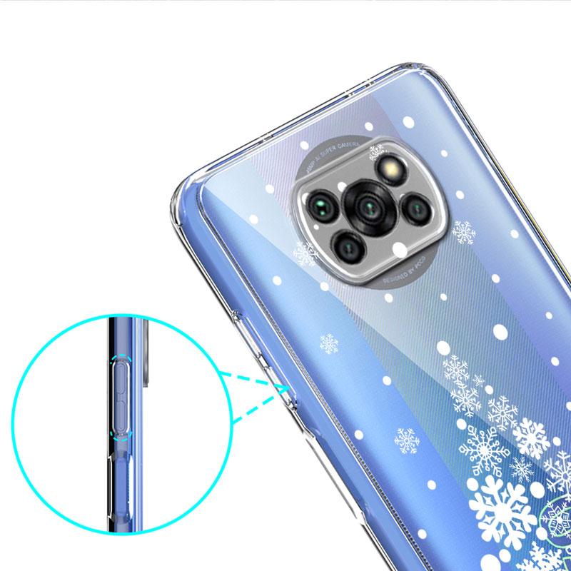 Clear Case For Xiaomi Mi Poco X3 NFC M3 Pro F3 F1 11 Lite 12 Redmi Note 10 9S 8 7 9 Soft Phone Cover Merry Christmas