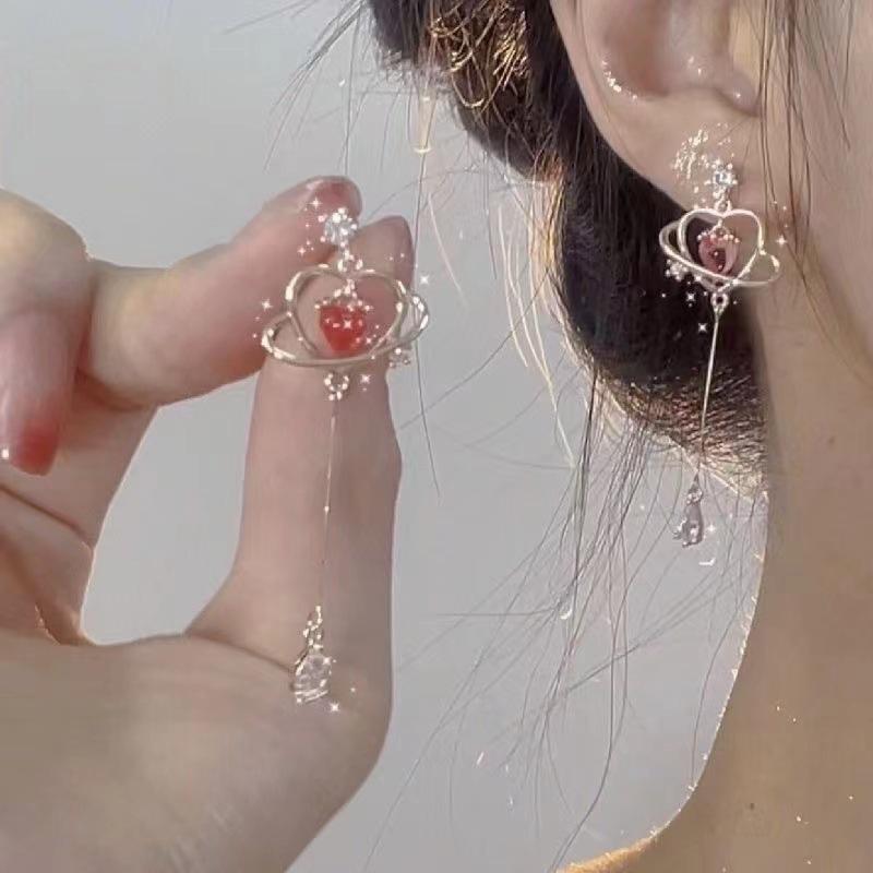 "Mondlicht Sterne" Lange Quasten Stern Ohrringe - Beinhaltet Optionen für nicht-gestochene Ohren