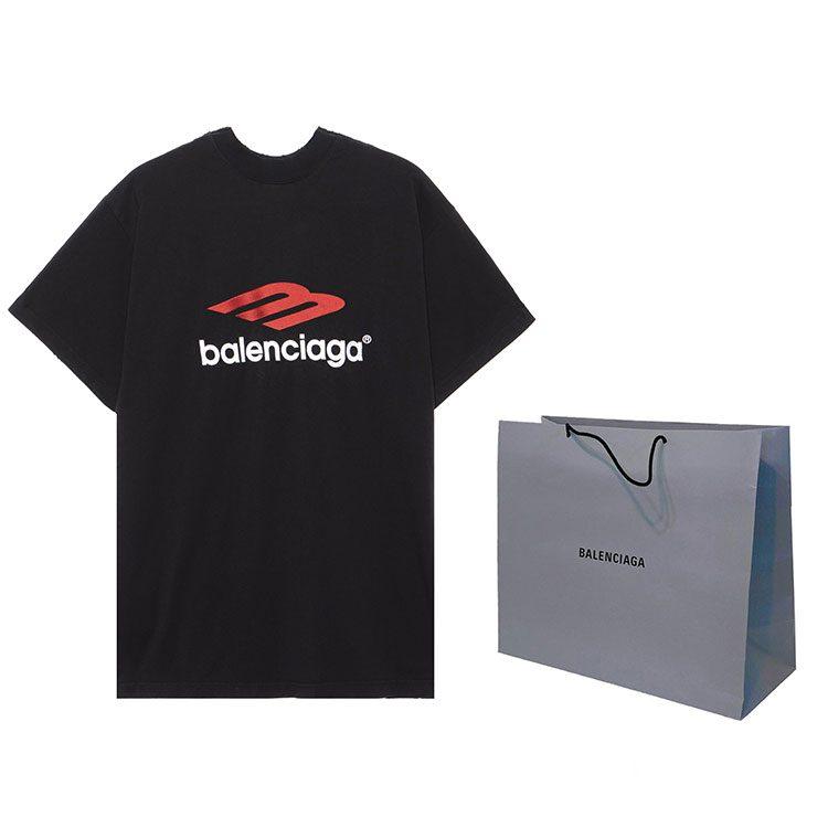Balenciaga SS24 T Shirt Loose Fit Unisex Black 791615TQVQ61021