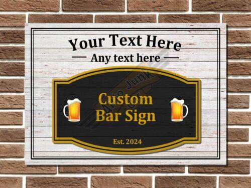 Personalised Bar Name Metal Sign Pub Wall Plaque Man Cave Shop Bar CafeAluminumtin sign 20x30cm(7.8x11.8inch)