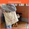 Large Capacity Soft Plush Shoulder Bag With Fun Embroidery And Design Pocket