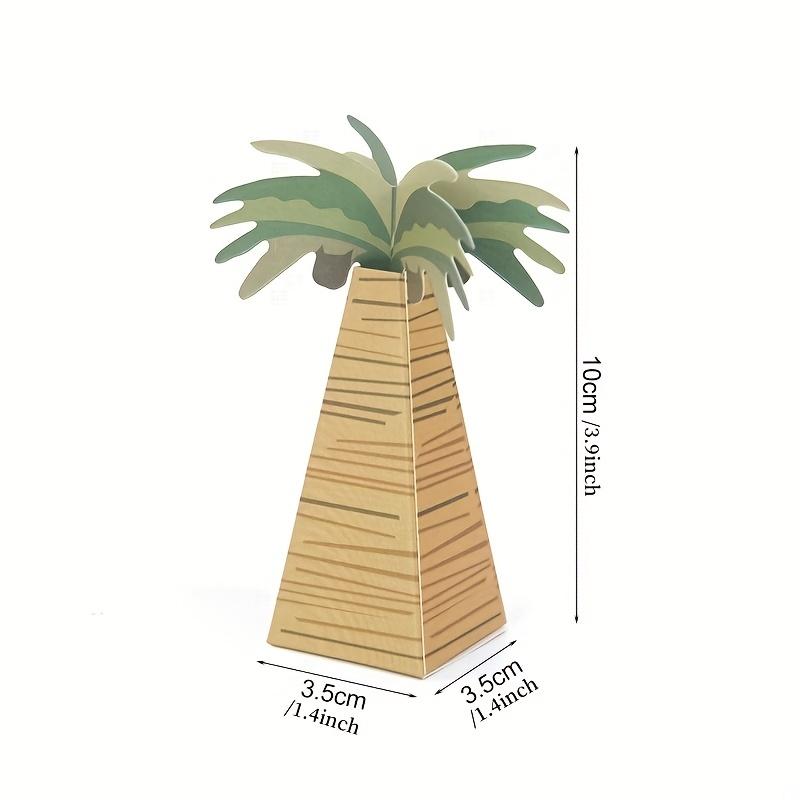 

24 шт. Конфетные коробки в виде пальмы, Свадебные бонбоньерки для вечеринок, душа и дней рождения, Подарочные пакеты для угощений и упаковочные материалы 3.5x3.5x10cm