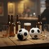Zwart-wit Voetbal Flesopener Druktype Drankfles Dopopener Cadeau