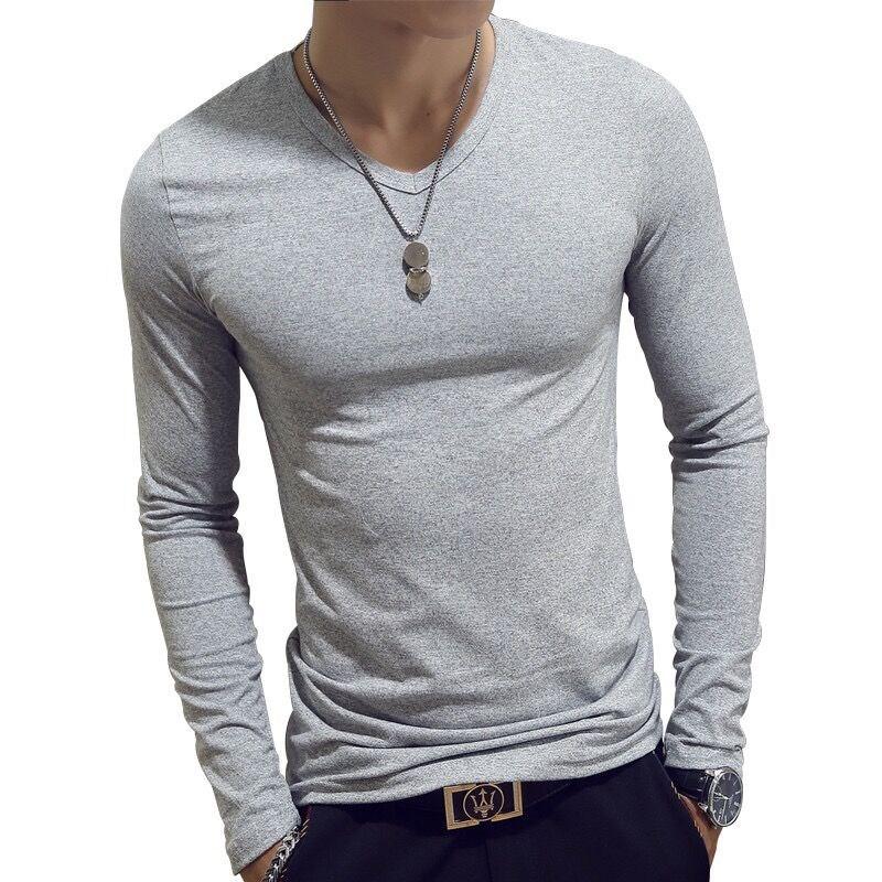 Men's Autumn Long Sleeve Slim Fit Crew Neck Quick Dry T-Shirt