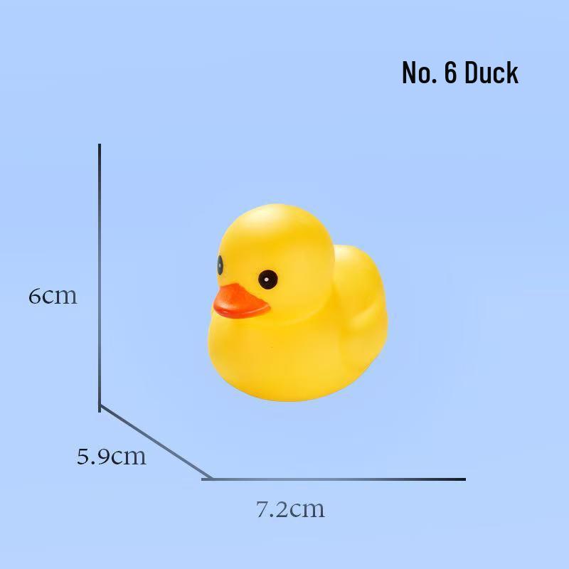 Hong Kong Edition Colorful Bath Squeak Little Yellow Duck Toy Set