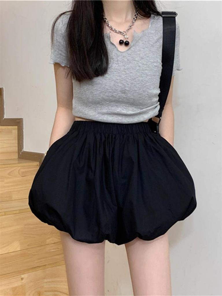 High Waist A-Line Wide Leg Bloomers with 3D Flower Design for Women - Autumn 2024