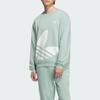 Adidas Originals Classic Series Sports Casual Crewneck Sweatshirt Unisex Sweatshirt Light-Green JL8385