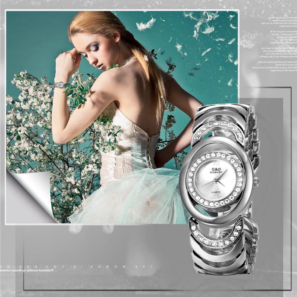 Und niedliche Uhren mit abnehmbarem analogem und wasserdichtem Erhältlich in Silber und Ein tolles Geschenk für und Beliebtes, stilvolles Damenarmband, Anzeige, Design.