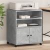 Printer Stand with Castors Concrete Grey 60x48x74 Cm