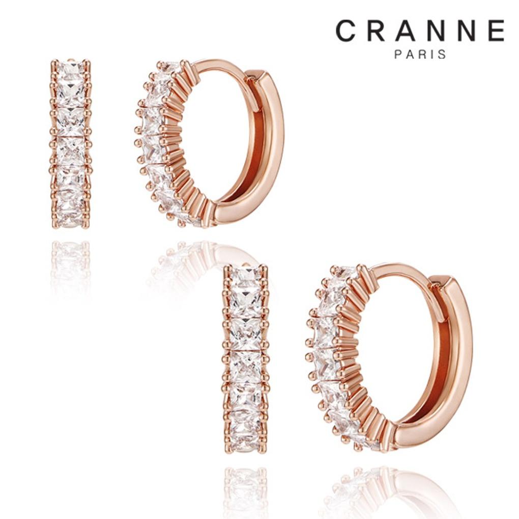 14K Daily Cubic Ring One-Touch Earrings (Gold Filled) C24EGF137