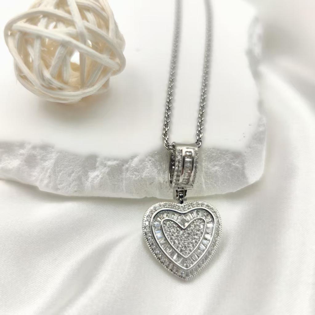 Bingtang Love European and American Ins Versatile Heart-shaped Jewelry Women's Necklace Pendant