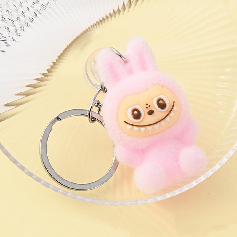 Flocking Doll Cute Pendant Creative Cartoon Keychain Mobile Phone Chain Bag Pendant Gifts