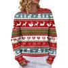 Women's Christmas Print Long Sleeve Top Casual Winter Comfortable Blouse for Holiday Wear