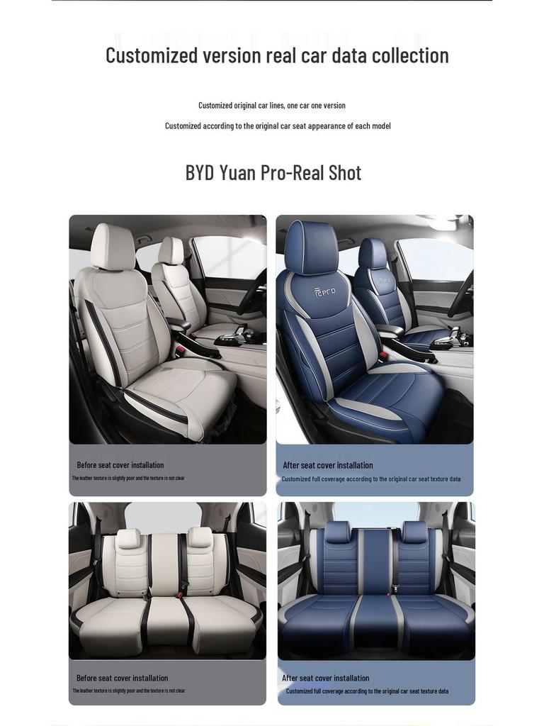 BYD Yuan Pro Leather Seat Covers - All-Season, Full Coverage, Custom Fit