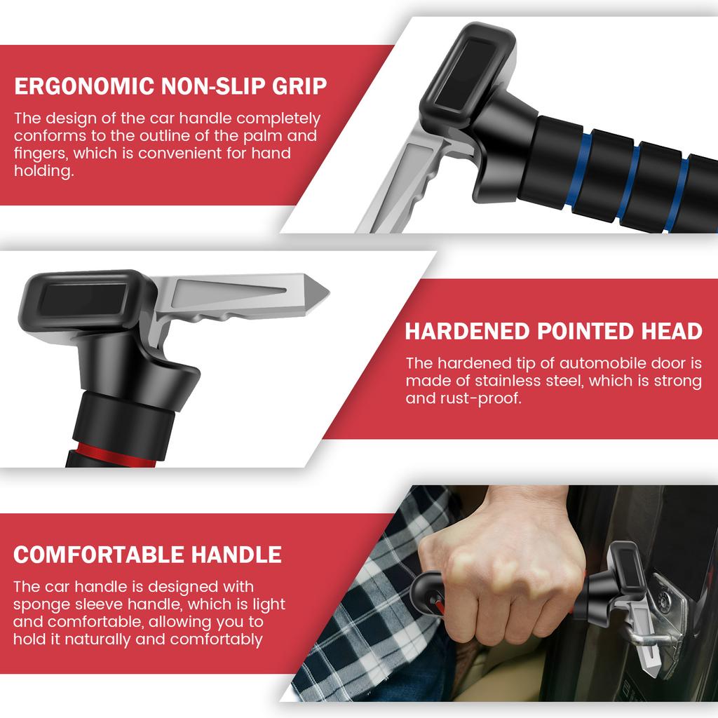 Car Door Assist Handles Multifunctional Seat Belt Cutter Specific Window Breaker Elderly Door Grab Bar Stand Assist Handle Cane