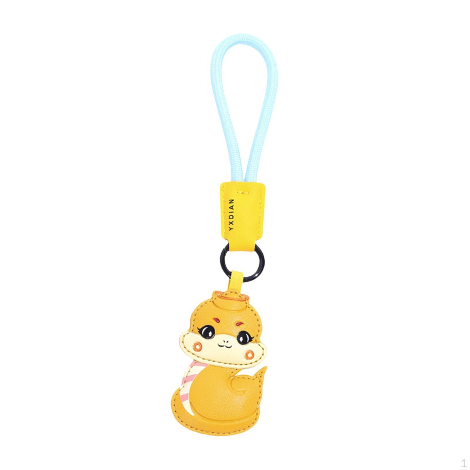 

Chinese Year Snake Keychain Cute Hanging Ornament for Purse Decoration золотой