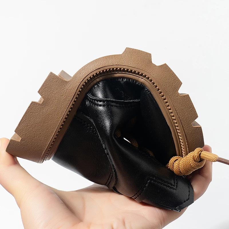 2024 Children Short Boots for Girls Boys Winter New Fashion Korean British Style Soft Bottom Anti-slippery Versatile Warm Shoes
