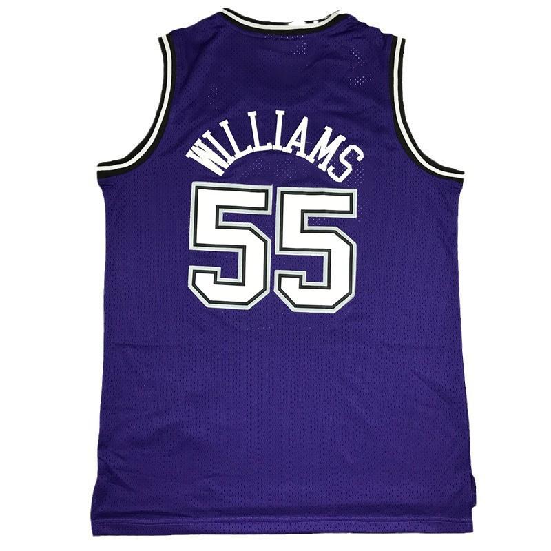 Męska Koszulka do Koszykówki Williams 55 Kings Vintage Haftowana Styl Retro Mieszanka Bawełny Unisex Koszulka Sportowa