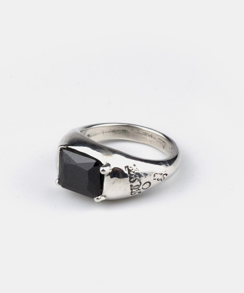 Sheen666 Soft Block Silver Ring Black (Type A)