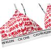 Calvin Klein SS23 Biustonosz z nadrukiem literowym z wyjmowanymi wkładkami Bielizna damska Biały Czerwony QF5730-5V1