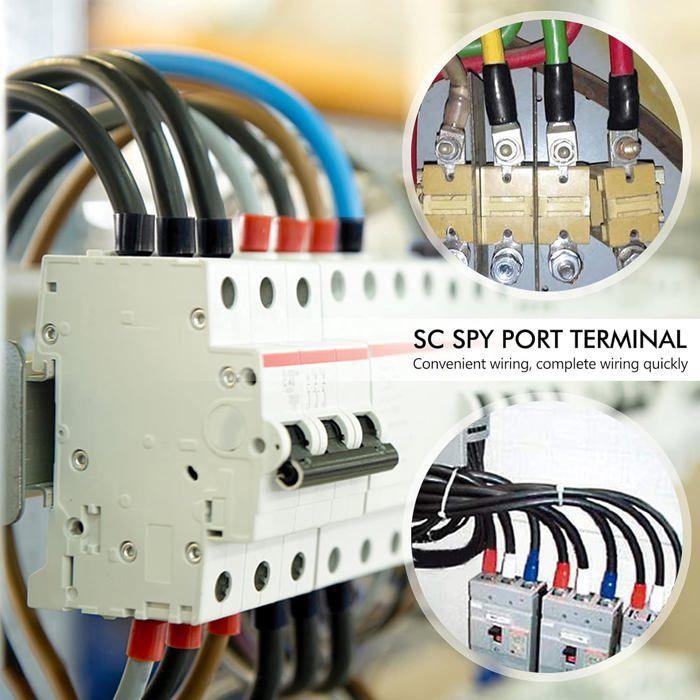 Kit 120 cosses à sertir annulaires SC (4,6,8,10 AWG) + 60 manchons isolants rouge/noir pour batterie