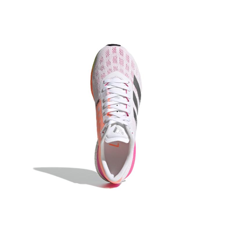 Adidas Adizero Boston 9 White Screaming Pink Women's Sneakers H68744