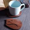 Wood Coasters Cat Shaped Coasters Set Rustic Coasters Heat Insulation Trivet Centerpiece For Coffee Table Drinking supplies
