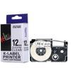 5Pcs XR-12X ribbon cartidge compatible for Casio label printer Black on Clear casio label tape 12mm XR12X for EZ Printers KL-120