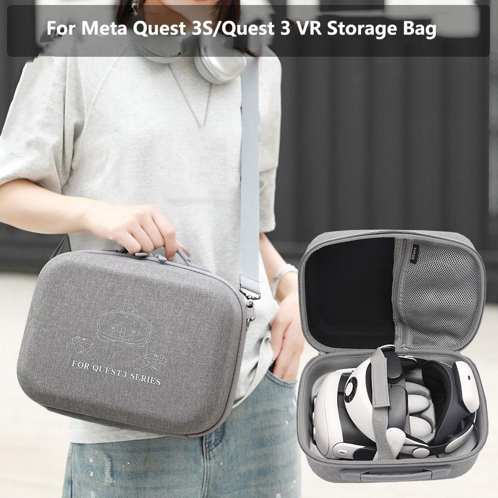 Anti-Scratch VR Glasses Storage Bag with Shoulder Belt Protective Box for QUEST 3/3S VR Accessories