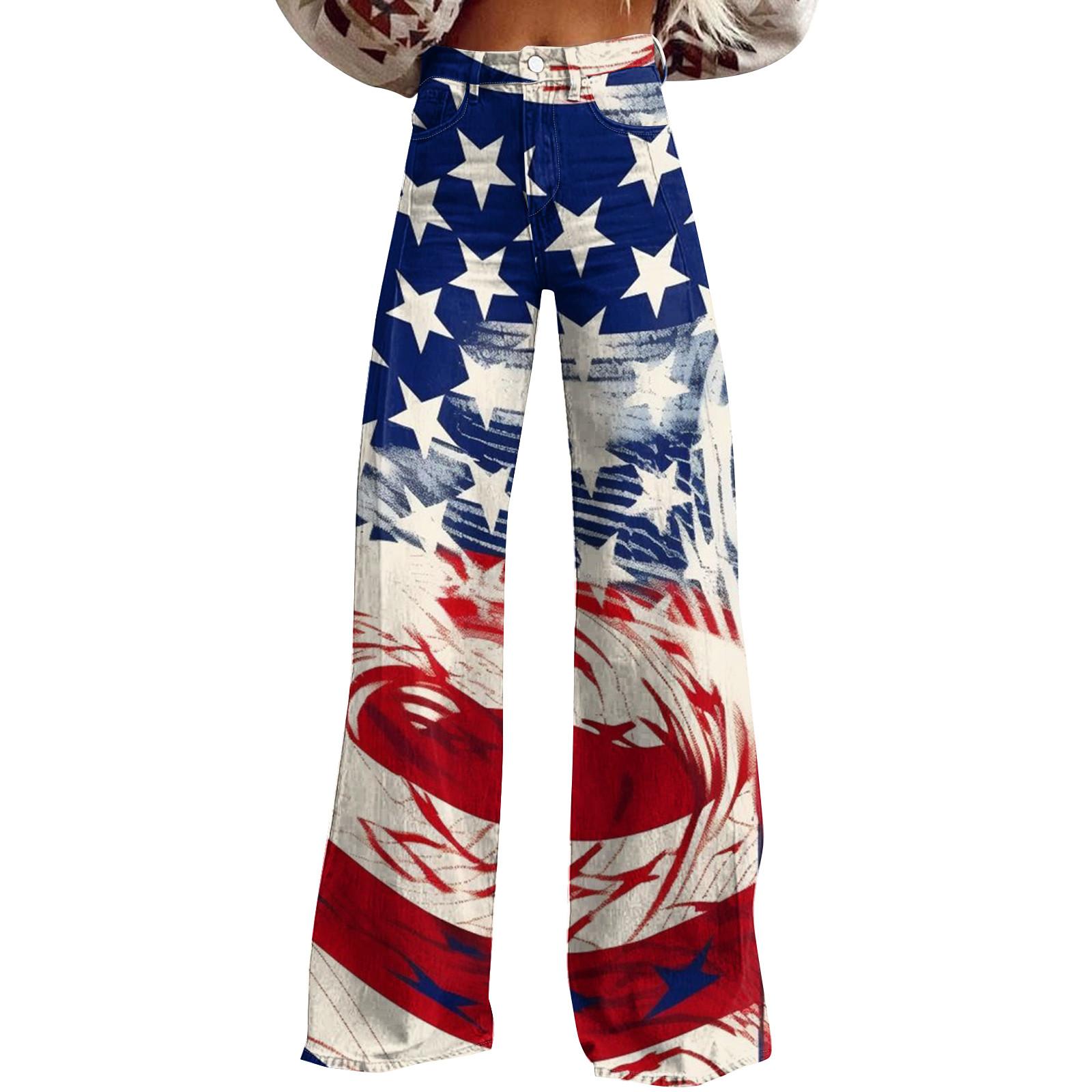 

Широкие расклешенные джинсы для женщин с карманами, мешковатые брюки с винтажным цветочным принтом и высокой талией, свободные брюки XL красный