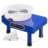 VEVOR Tornio per Ceramica, Macchina per Modellare su Ruota in Ceramica da 10 pollici, Velocità Regolabile 60-300 RPM con Pedale, Vasca Rimovibile in ABS, Pannello LCD Manuale