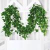 Artificial Hanging Plants Vine Leaves Green Festival Garland Outdoor Home Room Wedding Party Scrapbook Diy Garden Box Decoration