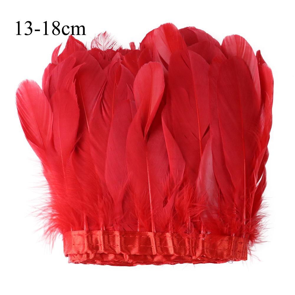 Feather1 Meter Natural Feather Trim Fringe Multi-color White Black Red Ostrich Turkey Feathers for Wedding Dress Decoration DIY Crafts