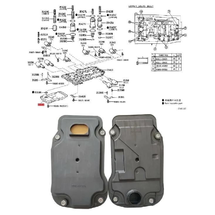 Filtro Olio Cambio Automatico A760 A760E A761 A761E 35330-50020 Per TOYOTA TUNDRA HILUX FJ CRUISER Accessori Auto