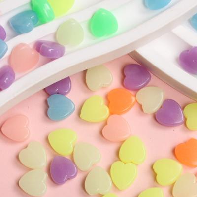 200 piezas para Hacer Joyería de Collares Pulseras Pendientes Color Gelatina Color Sólido Acrílico Amor Cuentas Sueltas Materiales Creativos Hechos a Mano