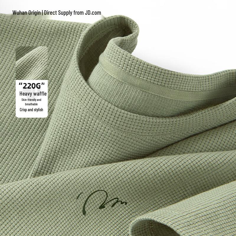 CHUJI Men s 220g Waffle Knit Casual T-Shirt L