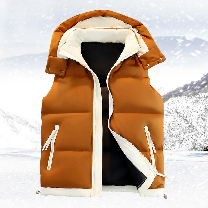 Пуховый хлопковый жилет Весна, Осень и Зима Свободный жилет Жилет Хлопковое пальто Куртка 5XL верблюд