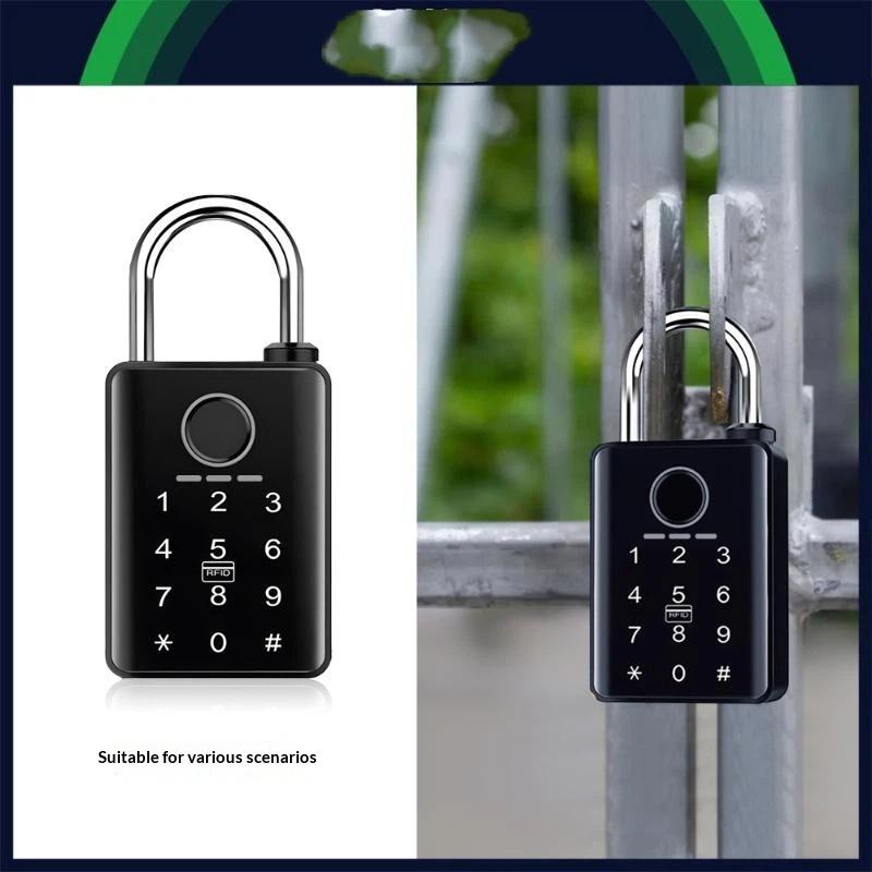 Waterproof Electronic Padlock Keyless Unlock Anti-Theft Security Lock for Warehouse Garage Gym Locker