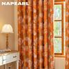 1PC NAPEARL European Style Orange Tulip Printed Curtains Fully Blackout Curtain for Bedroom Living Room Balcony Window for Home Decor