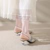Fashion Temperament Rhinestone Thin Heel Pointed Sandals Women's Summer New High-end Celebrity Style Single Shoes