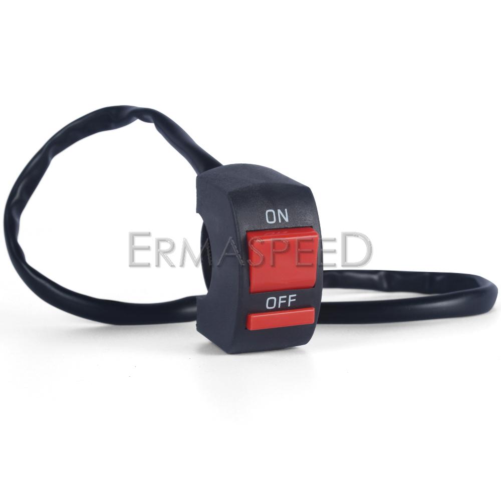 7/8'' 22mm Motorrad Lenker Schalter ATV Roller Lenker Licht Schalter 12V Nebelscheinwerfer Ein-Aus-Taste Wasserdicht