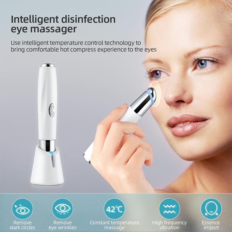 Electric Facial Massager Micro Vibration Eye Beauty Instrument For Relax Eye Dark Circles Eye Bags Puffiness Eye Massage