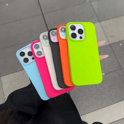 Half-pack Skin-scrub IPhone 16pro Soft Shell Apple 15 Borderless 13 Solid Color 12