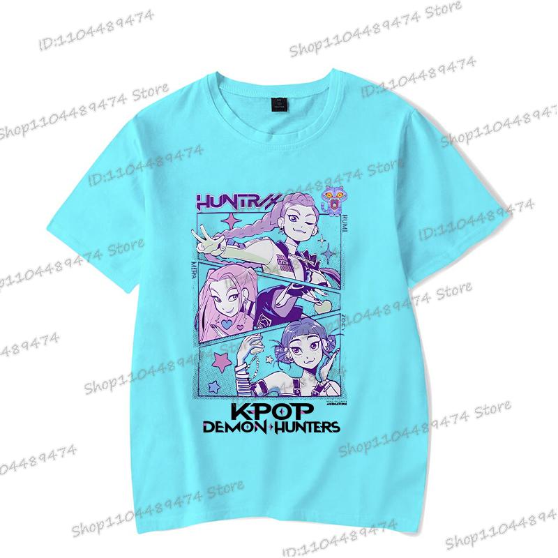 Heißer Verkauf KPop Dämonenjäger 2025 T-Shirt Herren Damen Mode Pop Punk Anime T-Shirts Unisex Vintage Cartoon Sommer T-Shirts