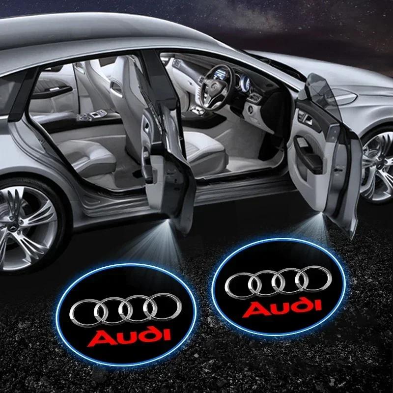 New style Car universal projector high-definition LED welcome lights For Audi A4 B5 B6 B7 A5 C7 4F Q2 RS3 RS4 RS5 RS6 TT 4L