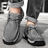 Frühlings Herrenschuhe Oberste Schicht Rindsleder Outdoor Freizeitschuhe Dad Shoes Weichsohlige Lederschuhe Rutschfest Dicksohlige Wanderschuhe Herren
