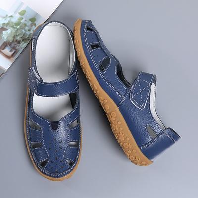 Sandale de vară pentru femei Essentials Mary Jane Beach Pantofi plati respirabili cu vârf închis Sandale casual moi de mers pentru fată de mărime mare
