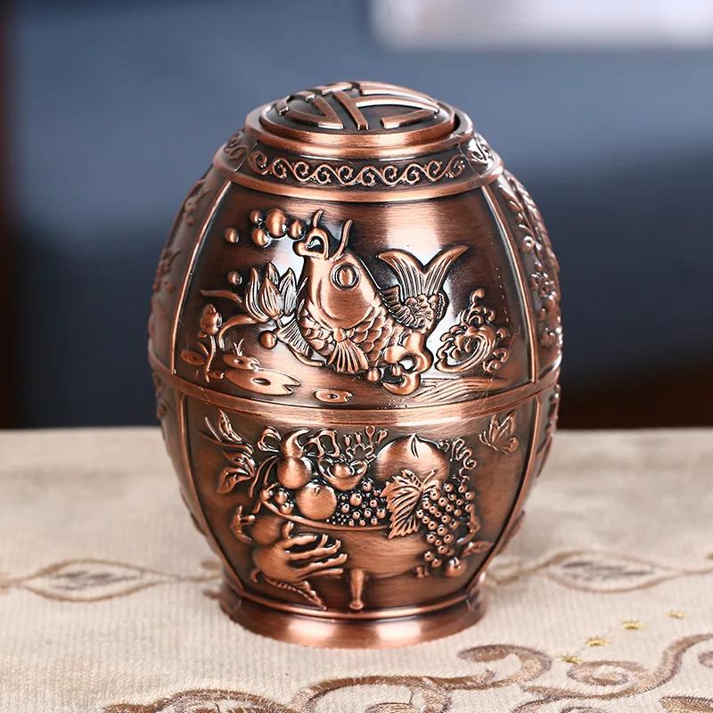 Fashion metal retro toothpick holder toothpick box European automatic toothpick box household storage decoration ornaments