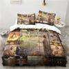 Set di biancheria da letto religiosa cristiana con scritta Jesus Christ Church Mary, copripiumino, set di copripiumino, federa, trapunta king size queen size